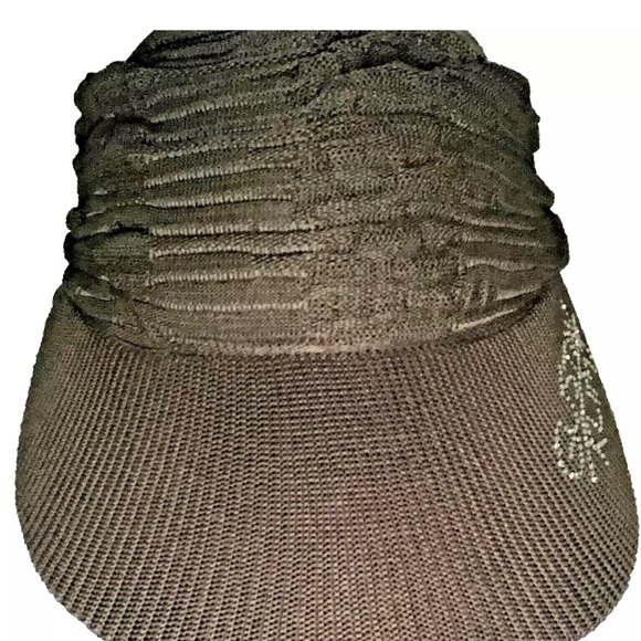 Lot of 3 Visor Hats Caps Empty-Top Hats Korean-style Gustav Klimt Rhinestone - Picture 7 of 8